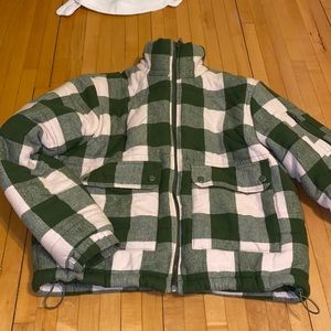NEW checkered green coat